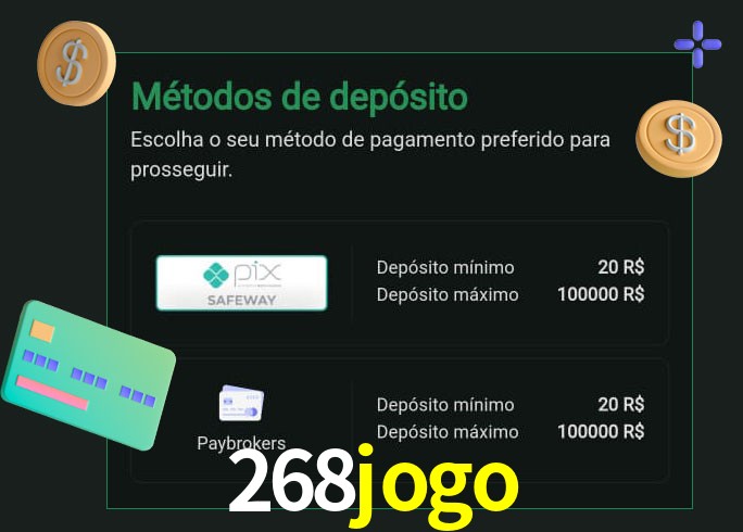 O cassino 268jogo oferece uma grande variedade de métodos de pagamento